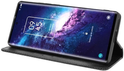 Suport de prindere Wallet Piele artificială Negru (TCL 20 Pro 5G)