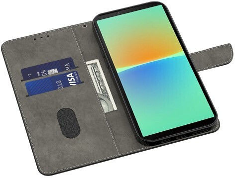 Suport Vizualizare Față Wallet Piele Multicolor (Xperia 10 IV)
