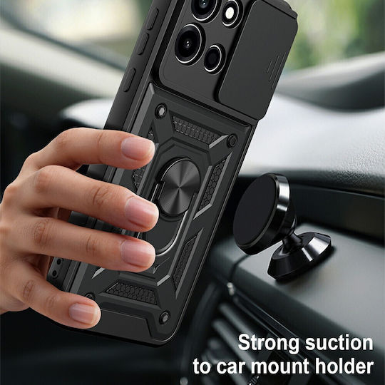 Hybrid Camera Cover Flip Case Ring Holder OnePlus Nord 6 5G Red