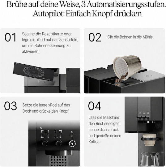 xBloom Studio Automatische Espressomaschine 1200W mit Mahlwerk Mint FW-02B-03EU