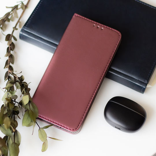 Smart Burgundy Silicone Book Case Oppo Reno15 F