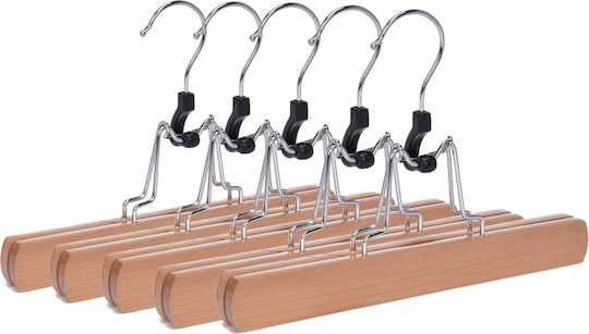 UnicUtil Cârlig de Dulap pentru Pantaloni din Lemn Bej UUUM54X10 10 Buc