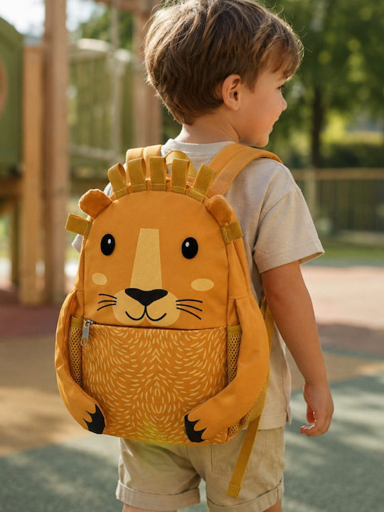 abo Have A Roarsome Day School Backpack Kindergarten With Water Bottle Holder Orange 21 x 11 x 32cm