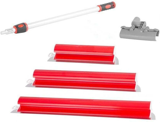 Set 3 Cuțite Profesionale Pentru Glet Oțel Inoxidabil 40 Cm 80 Cm 100 Cm Grosime Lamă 0,3 Mm Mâner Extensibil 0,8-1,4 M