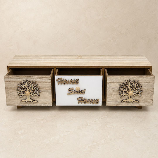 Velve Μίνι Συρταριέρα Ξύλινη 41x10x12.5cm