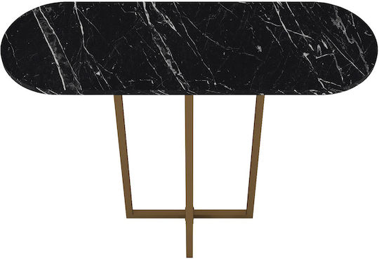 Consolă din Lemn și Marmură Black Marble L90xL29.6xÎ75cm