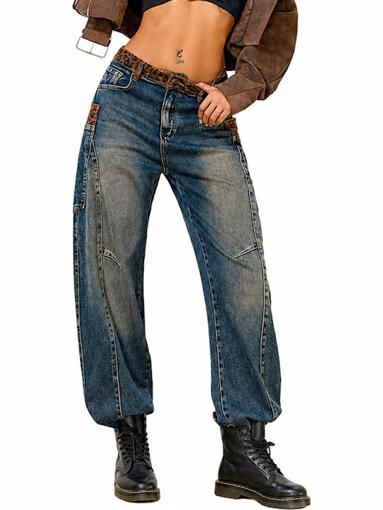 Hochgebirge Damen Jeans Hosen in Lose Passform Grau