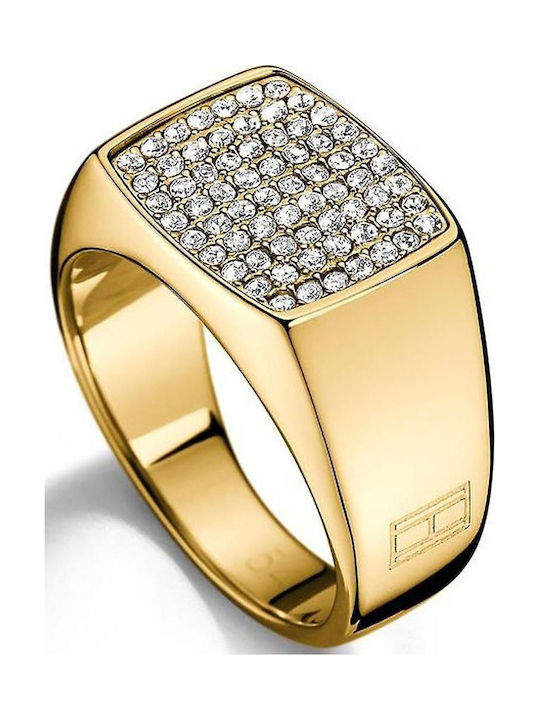 Tommy Hilfiger Women's Ring from Gold Plated Steel Tommy Hilfiger Women's Ring from Gold Plated Steel