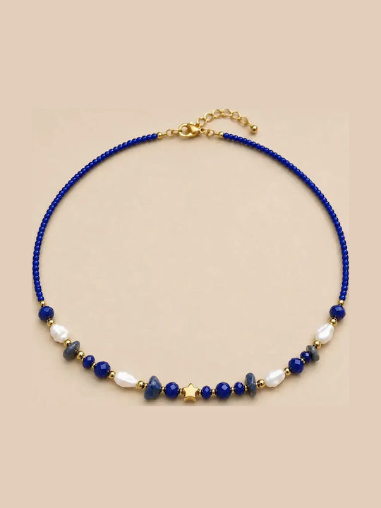 Cazibe Halskette Blau