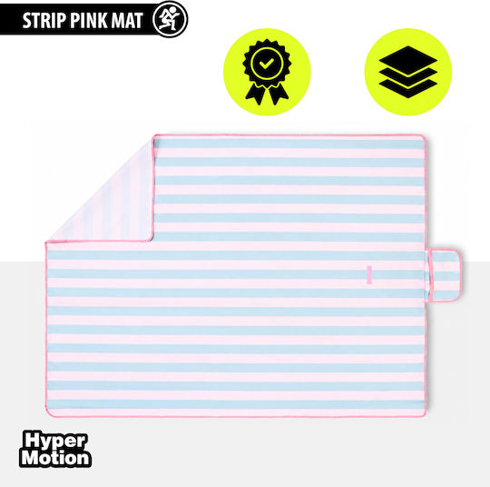 Picnic Beach Blanket 150×200 Cm Hypermotion Pink Green Stripes
