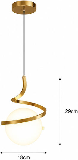 Emporio Collection Rühtizierbares Deckenleuchte Gold mit Lampenbirnensockel E27