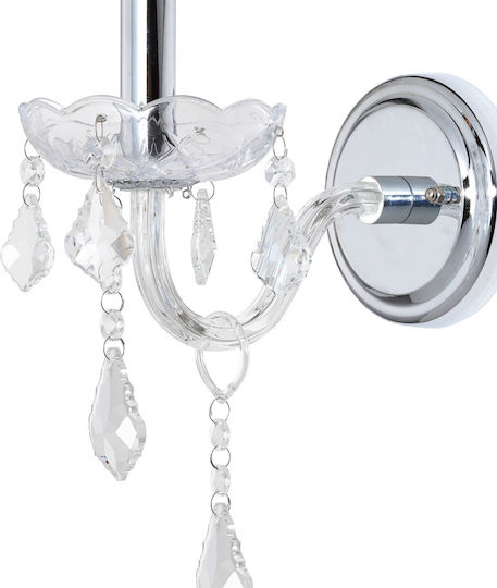 Artekko Wall Lamp Silver 24x23x23cm Artekko Wall Lamp Silver 24x23x23cm
