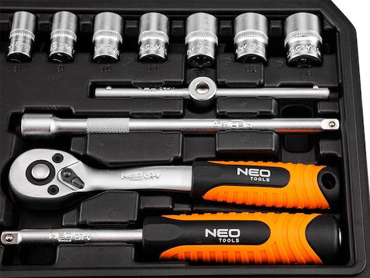 Neo Tools Ratchet with Sockets 20 Pieces