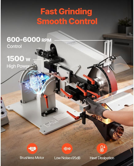 Vevor Μηχανήμα Επεξεργασίας Μετάλλου DGNSDJ1500WDW6SDQ001V2 με Ισχύ 1.5kW