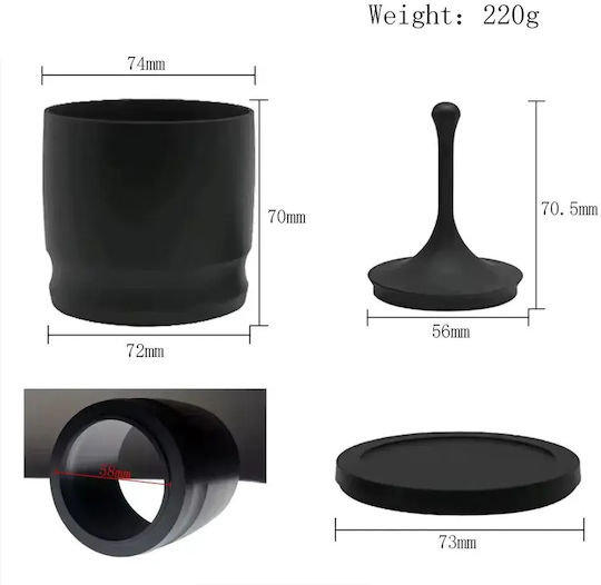 4bars A805 58mm Doser Becher Deckel Schwarz