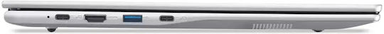 Acer Aspire Lite AL15-49P -R65Y 15.6" FHD (Ryzen 5-7430U/8GB/250GB SSD/W11 Pro) Светло сребрист (Международна английска клавиатура)
