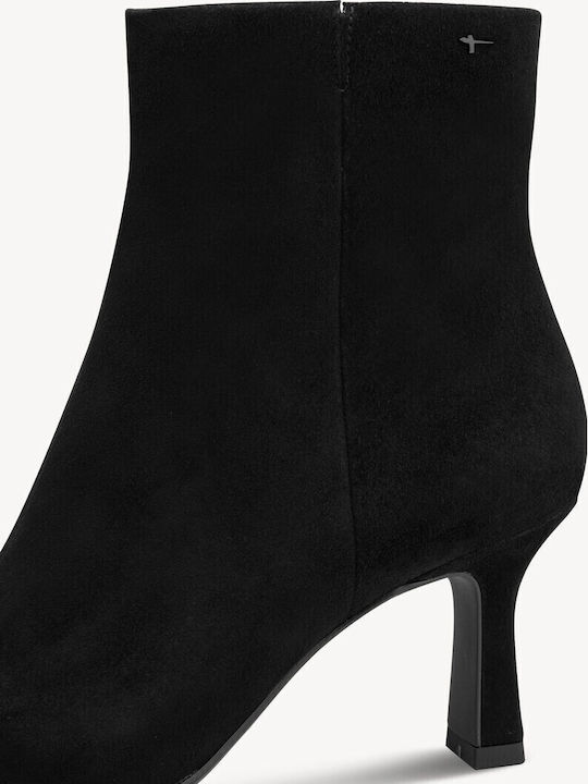 Wildleder Stiefeletten Damen mit Absatz Schwarz
