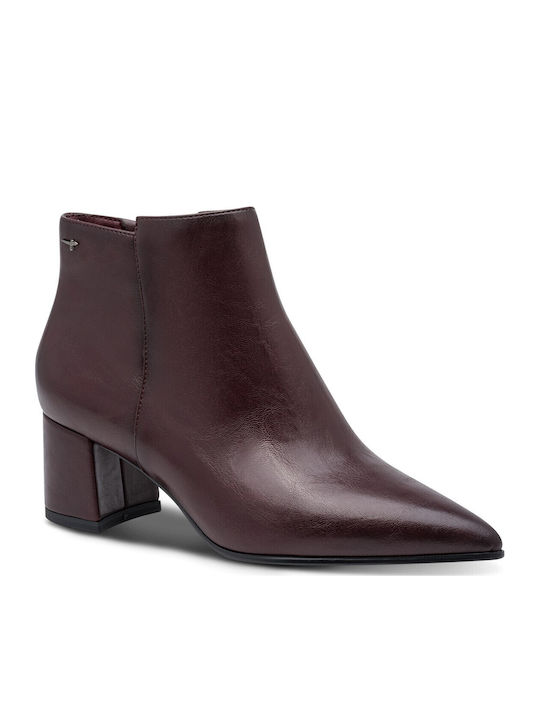 Damen Stiefeletten Burgundisch