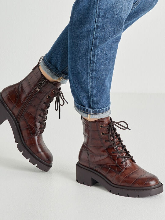Damen Stiefeletten Tabac Braun