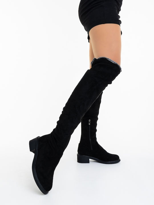 Damenstiefel mit Pelz Schwarze