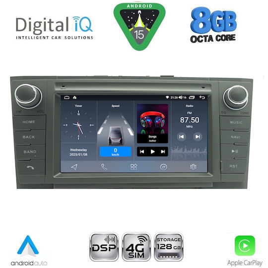 Digital IQ BLM 509BL_CPA 7" Мултимедиен Плейър Фабричен Toyota Avensis T27 Модел 2009-2016 Черен