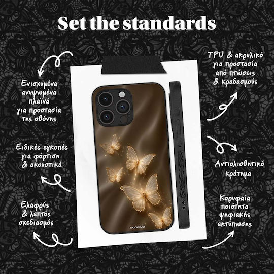 Калъф Sonique Diva Series Honor Magic5 Pro 5g Златни Пеперуди