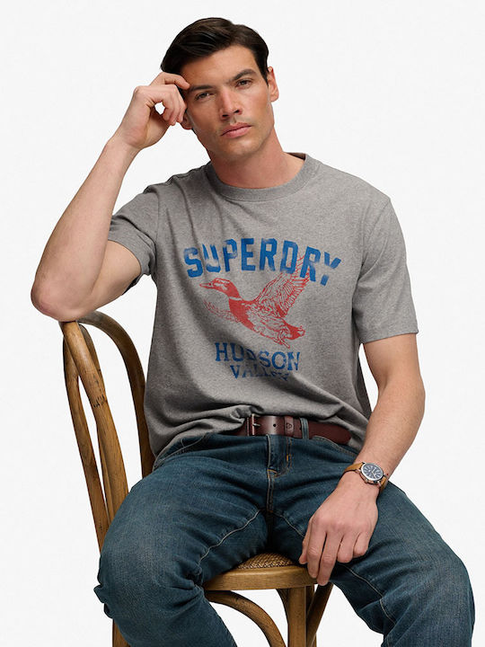 & Co Tricou Dark Vintage Gri Marl