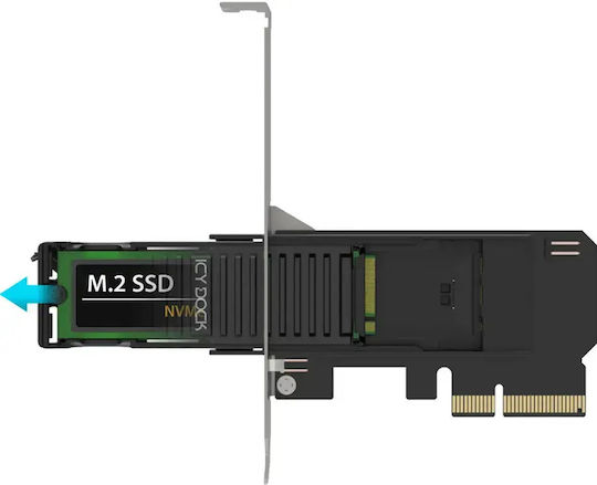 Αξεσουάρ Σκληρών Δίσκων Icydock 1x M.2 Nvme To Pcie 4.0x 4 Card W Tray
