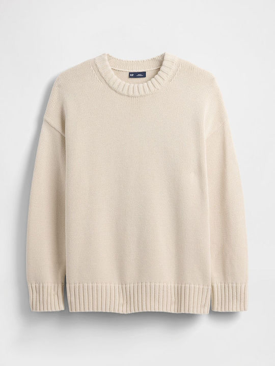 Women's Cotton Striped Sweater Chino Beige