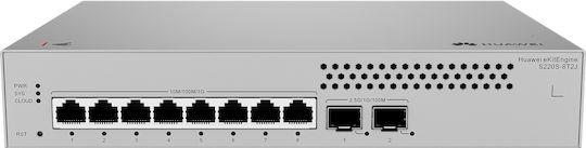 Huawei S220S Series Управление на L2 Switch с 8 Портове Гигабитови (1Gbps) Ethernet и 2 SFP Портове