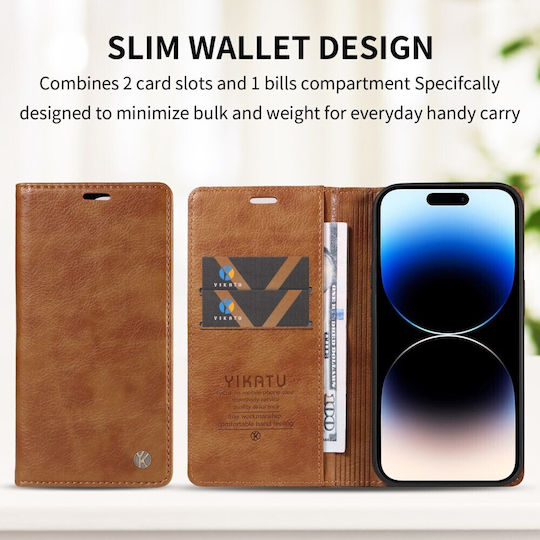 Yikatu Yk-006 Book Case Brown Oppo Reno16 5G Reno16 Pro 5G
