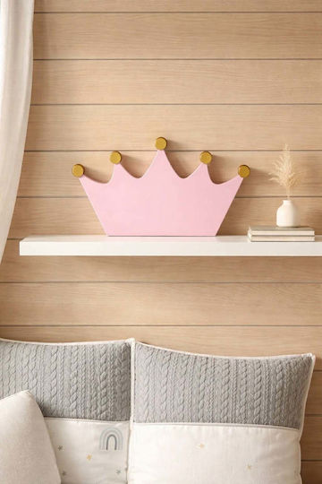 Kinderwanddekoration Hängendes Rosa aus Holz 39x3x24cm