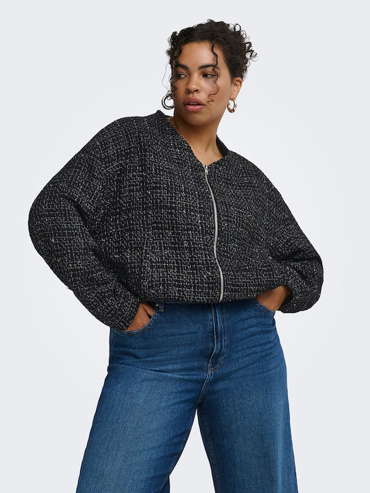 Κοντό Γυναικείο Bomber Jacket Μαύρο