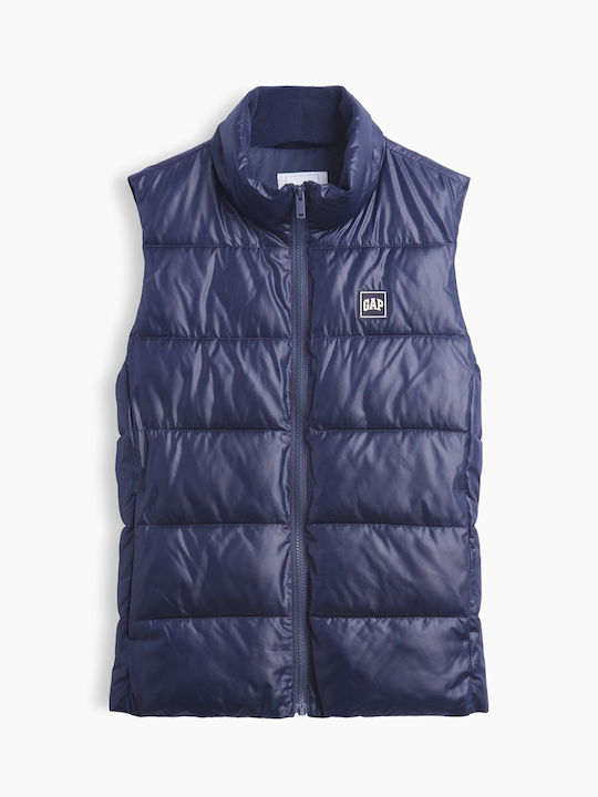 Women's Sleeveless Puffer Jacket for Winter Dark Night