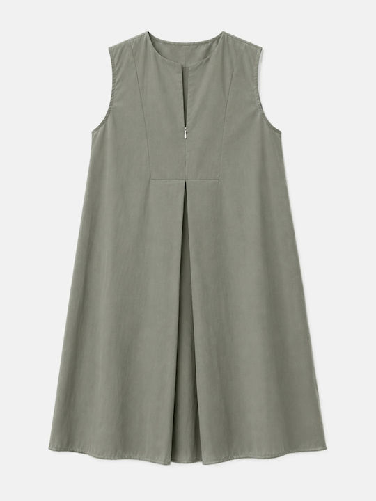 Summer Mini T-Shirt Dress Khaki
