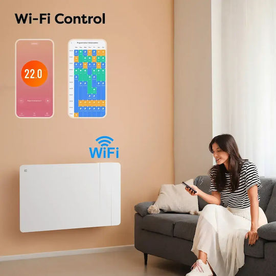 Ciarra Panou De Încălzire Cu Infraroșu De Perete Ceramic 1500W Alb 75x45cm