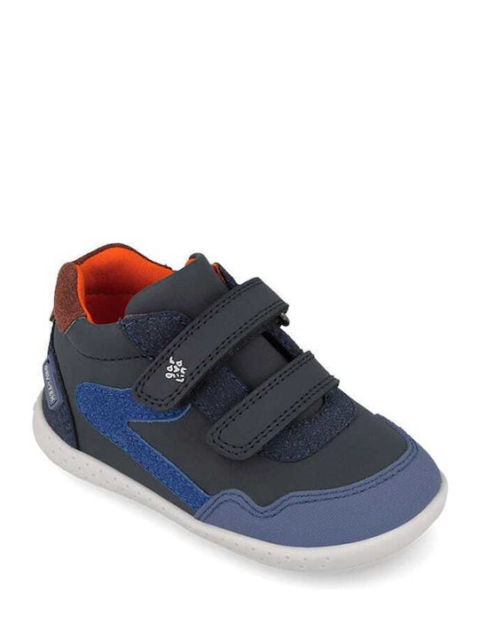 Anatomic Kids Barefoot Ankle Boots with Hoop & Loop Closure Blue