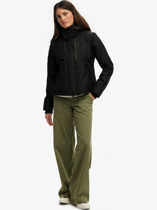 Damen Sweatshirt mit Kapuze Schwarz