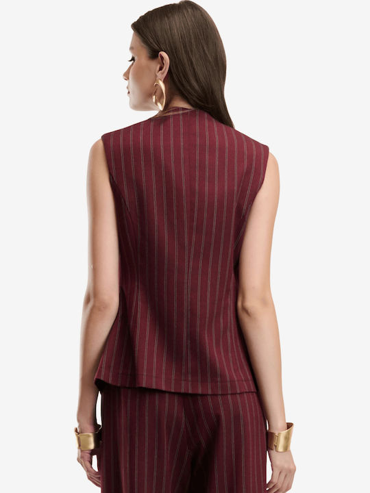 Women's Burgundy Suit in Slim Fit