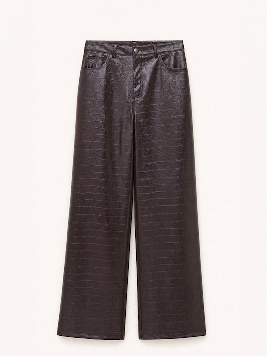 Damen Lederhose Braun