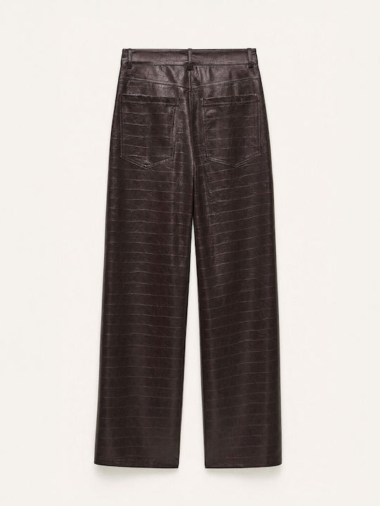 Damen Lederhose Braun
