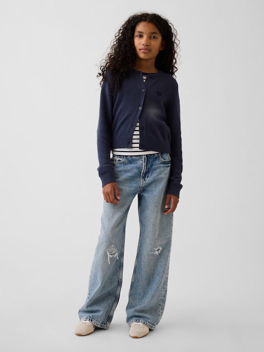 Kids Cardigan Cotton Vintage Navy