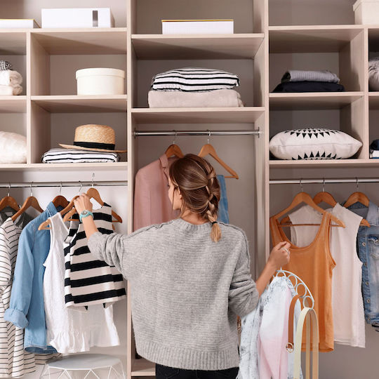 Relaxdays Agățătoare de Dulap pentru Eșarfe Plastic Gri 10037731