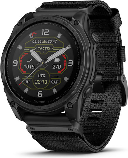 Garmin Tactix 8 Solar Elite Titanium 51mm Waterproof Smartwatch cu Purtător de Puls (Negru)