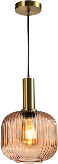Eurolamp Topaz Κρεμαστό Φωτιστικό Μελί με Ντουί E27 20x18x120εκ.