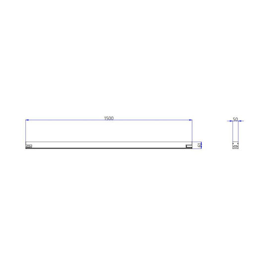 Modular Γραμμικο Φωτιστικο Led 1500x55x55 50w 3cct 3000 4000 6500 K 6000lm Ac170-265v Aλουμινιου Μαυρο Universe 1-u016308