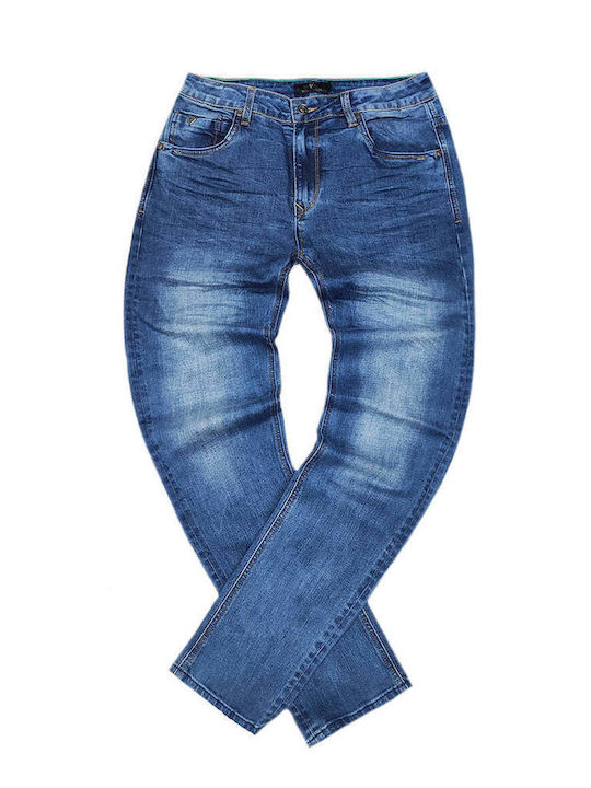 Herren Jeanshosen Slim Fit Blau