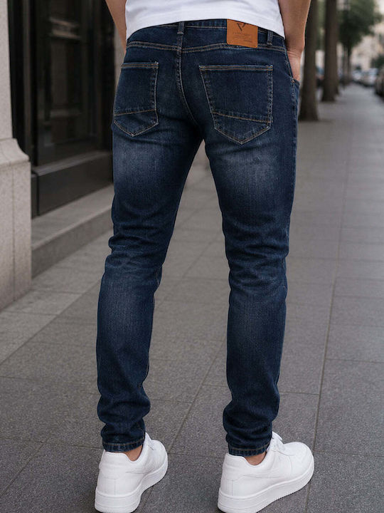 Мъжки дънков панталон Slim Fit Blue-black