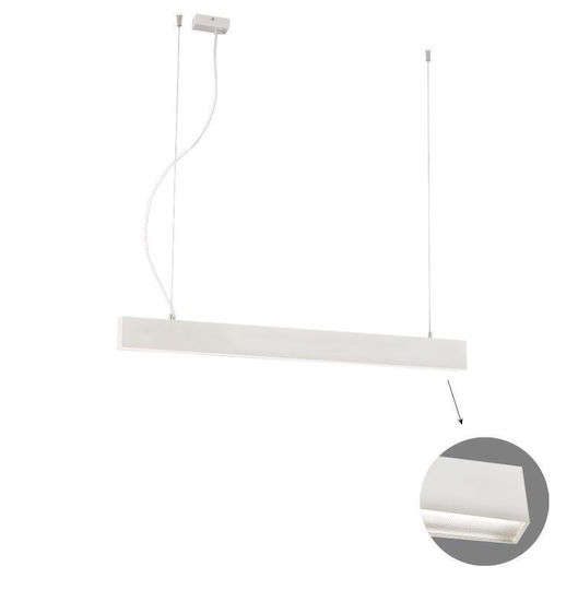 Viokef LED Комерсиално Линейно Осветление Светило Таван 30W Топло бяло Ш114xВ120см.