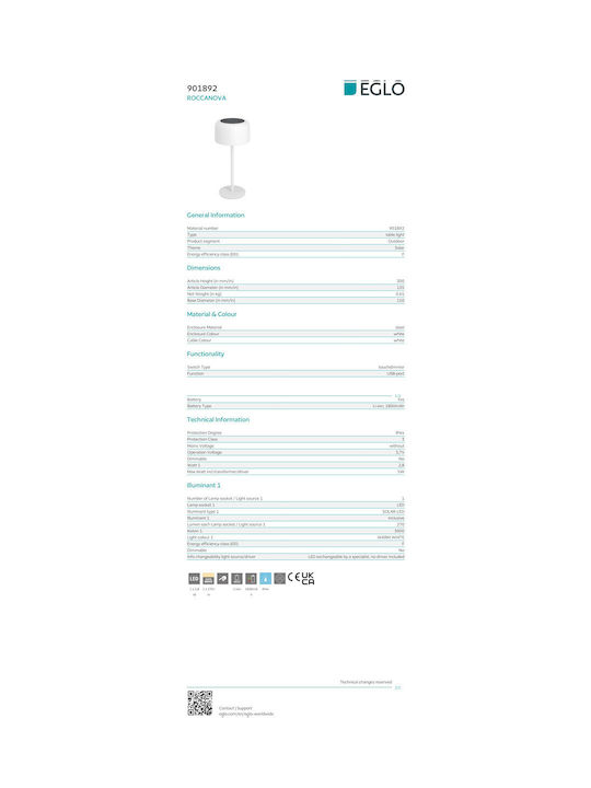 Eglo Außenstehlampe LED 2,8W